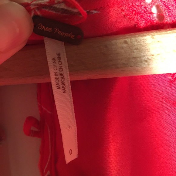 Free people Floral Red Boho Dress Tunic Flowy - Picture 5 of 6